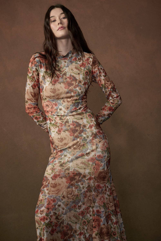 Autumn Rose Mesh Dress
