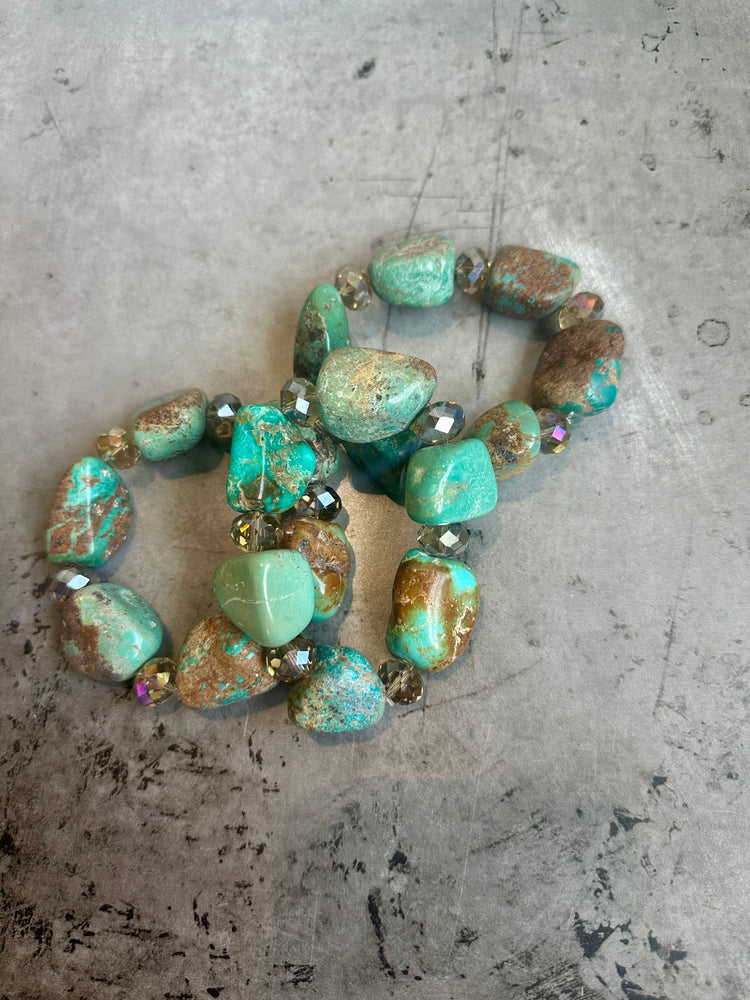 
                  
                    Load image into Gallery viewer, Authentic Turquoise Nugget Bracelet
                  
                