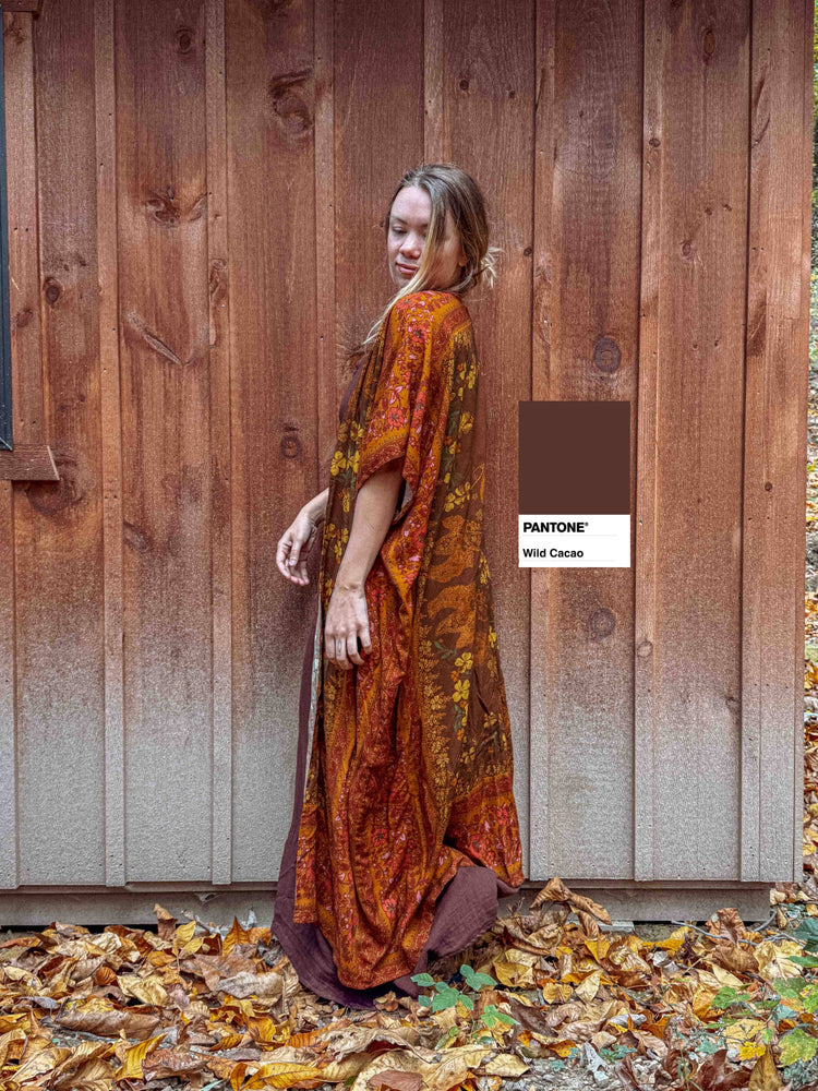 
                  
                    Load image into Gallery viewer, Honey Flax Floral Duster
                  
                