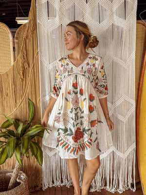
                  
                    Load image into Gallery viewer, Dreaming in Flowers Embroidered Dress
                  
                
