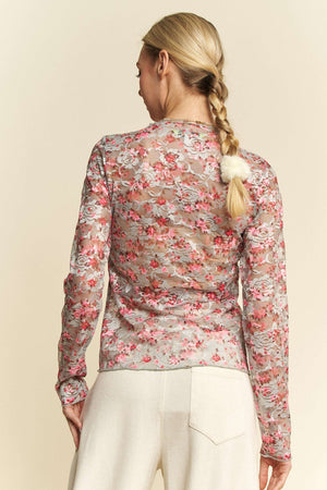 
                  
                    Load image into Gallery viewer, Feeling Rosey Mesh Top
                  
                