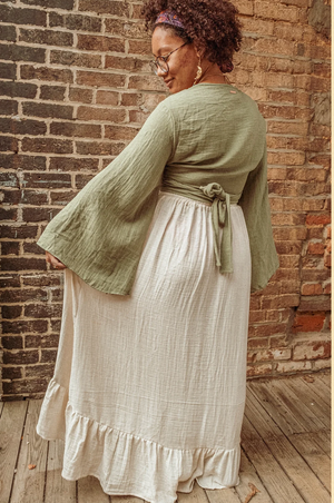 
                  
                    Load image into Gallery viewer, Boho Cinch Ruffle Skirt (Organic Cotton &amp;amp; Bamboo)
                  
                