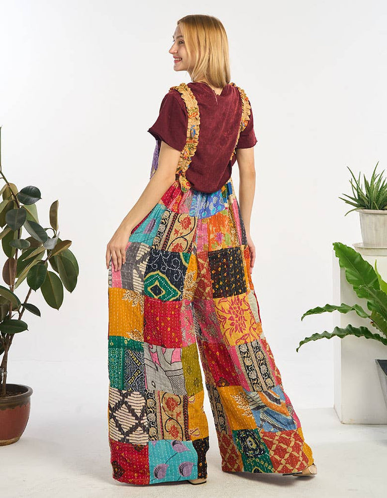 
                  
                    Load image into Gallery viewer, Kantha Patchwork Overalls
                  
                