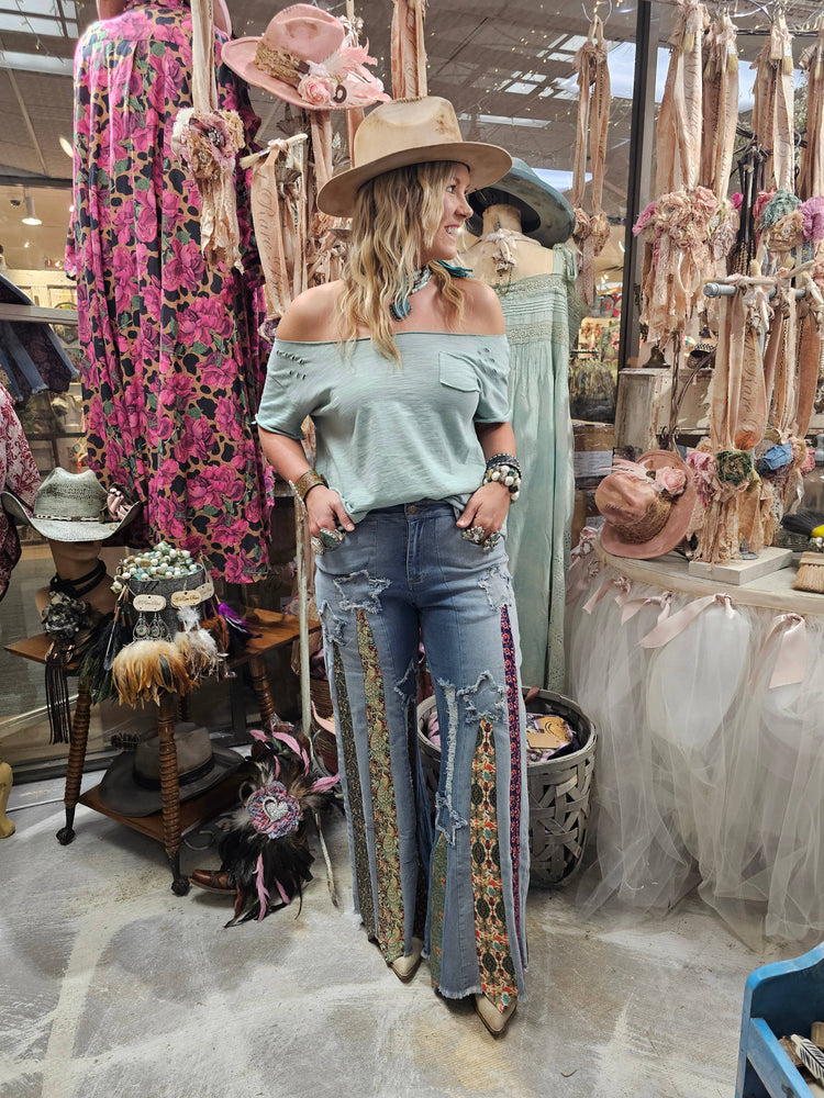 
                  
                    Load image into Gallery viewer, Vintage Tie Jeans
                  
                