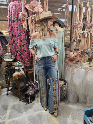 
                  
                    Load image into Gallery viewer, Vintage Tie Jeans
                  
                