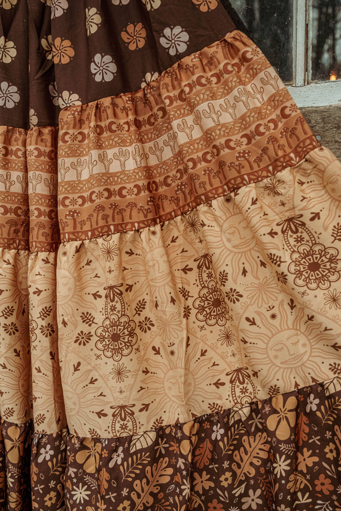 
                  
                    Load image into Gallery viewer, Earthy Tiered Maxi Skirt
                  
                