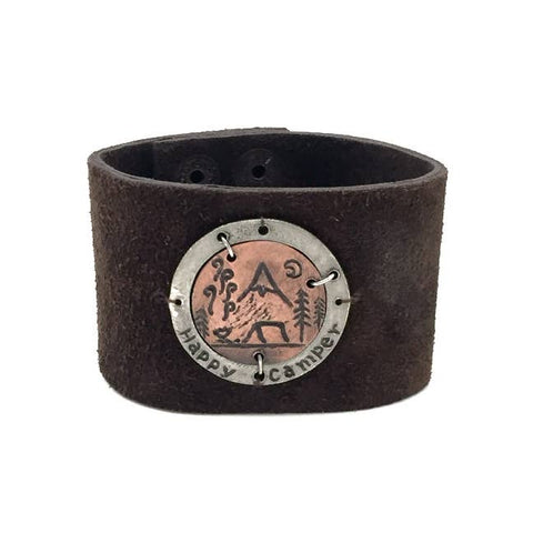 Happy Camper Leather Bracelet