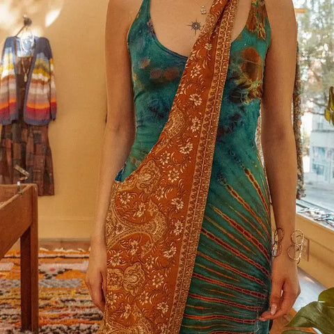 Reversible Silk Crossbody Bag