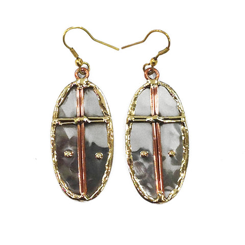 The Oval Cross Earrings
