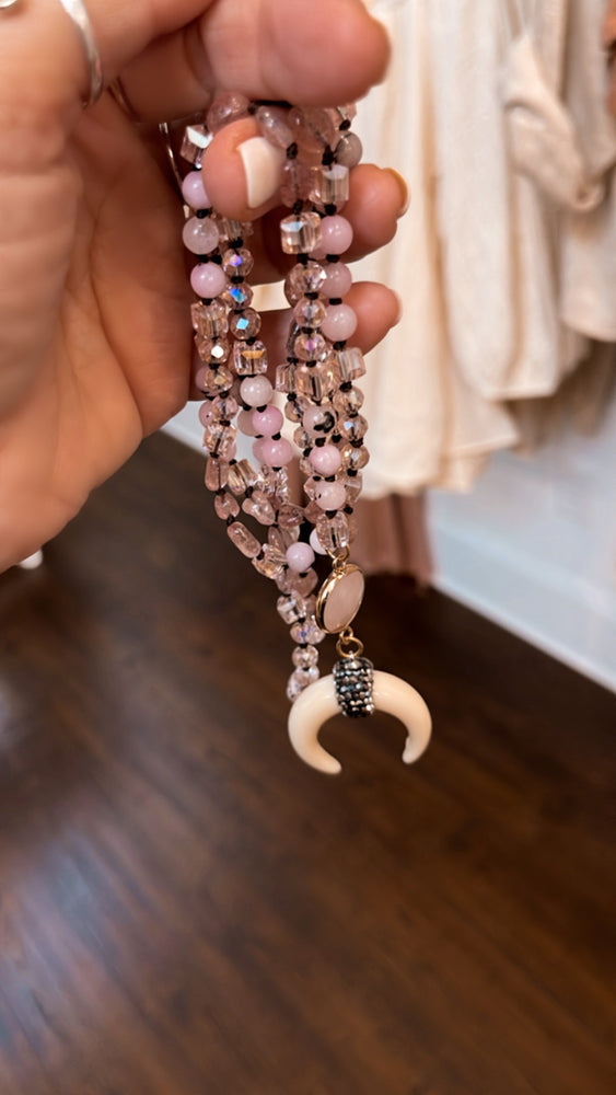 LongHorn Necklace (Pink)