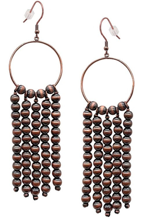 Western Navajo Pearl Earrings (Copper)