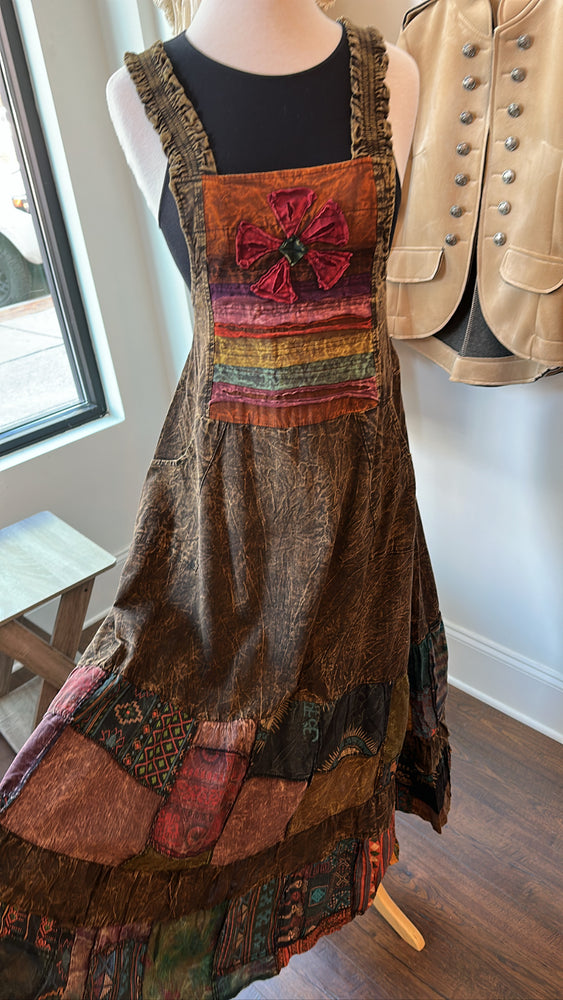 
                  
                    Load image into Gallery viewer, Here Comes The Sun Patchwork Overall Dress
                  
                