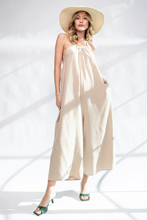 
                  
                    Load image into Gallery viewer, Love it or Leave it Jumpsuit (Khaki)
                  
                