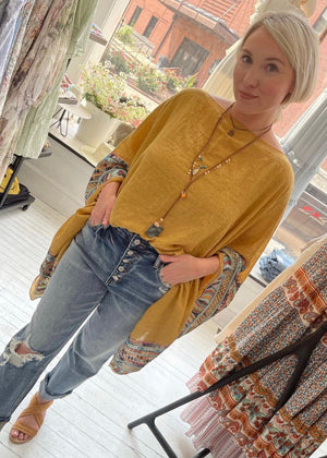 
                  
                    Load image into Gallery viewer, Soul Dream Embroidered Poncho (Mustard)
                  
                