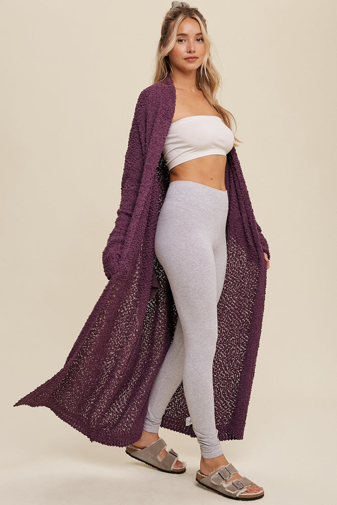
                  
                    Load image into Gallery viewer, Get Comfy Cardigan (Plum)
                  
                