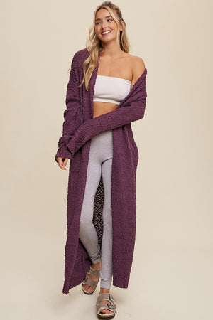 
                  
                    Load image into Gallery viewer, Get Comfy Cardigan (Plum)
                  
                