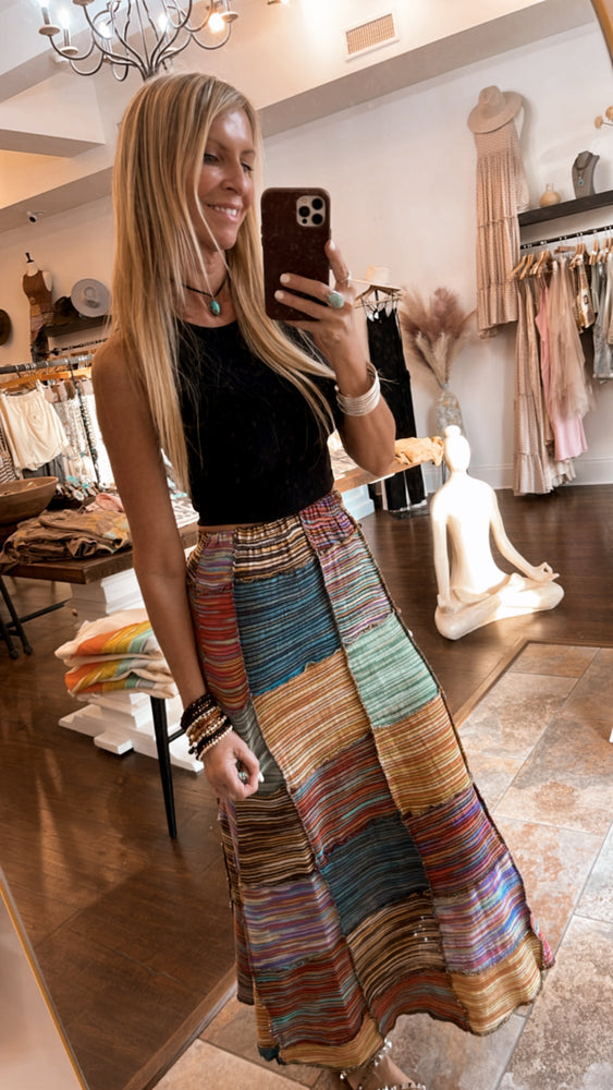 
                  
                    Load image into Gallery viewer, Make It Mine Patchwork Skirt (Handmade)
                  
                
