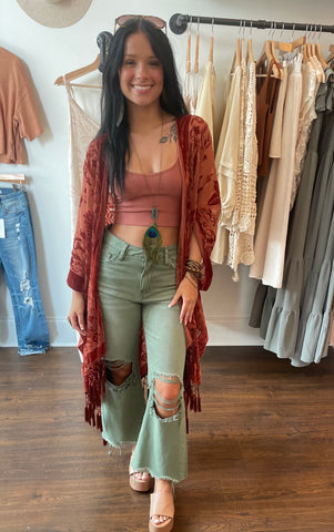 Vervet Forest Green Jean