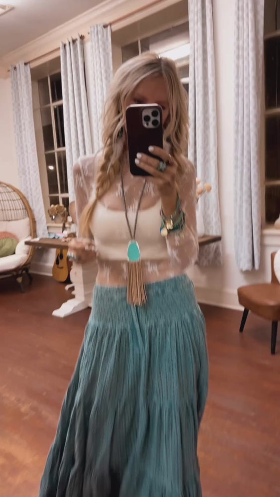 
                  
                    Load and play video in Gallery viewer, Artic Blue Maxi Skirt
                  
                