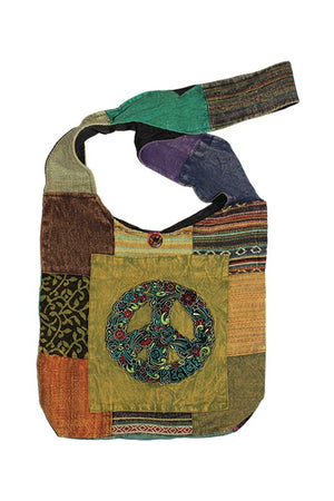 
                  
                    Load image into Gallery viewer, Peace Patchwork Cross Body (Handmade)
                  
                