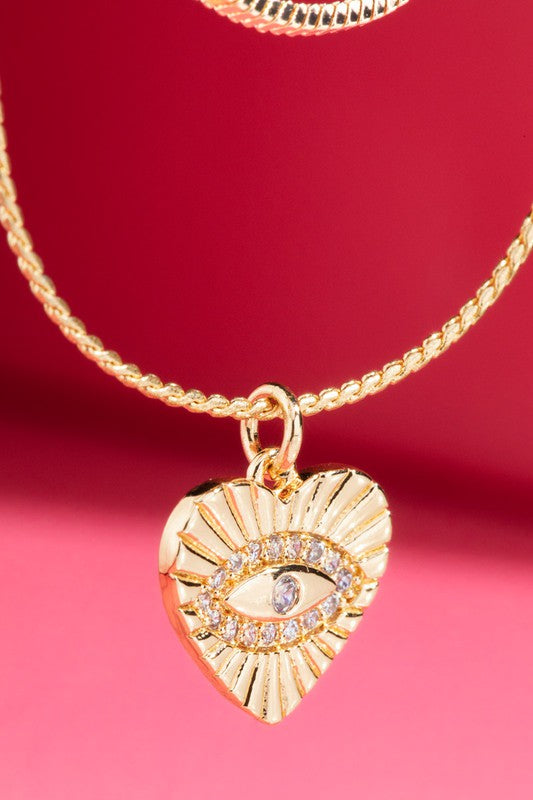 
                  
                    Load image into Gallery viewer, Pave Protective Eye Necklace
                  
                