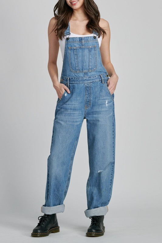 
                  
                    Load image into Gallery viewer, Off The Grid Denim Overalls
                  
                