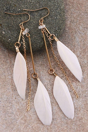 
                  
                    Load image into Gallery viewer, Feather Drop Earrings
                  
                
