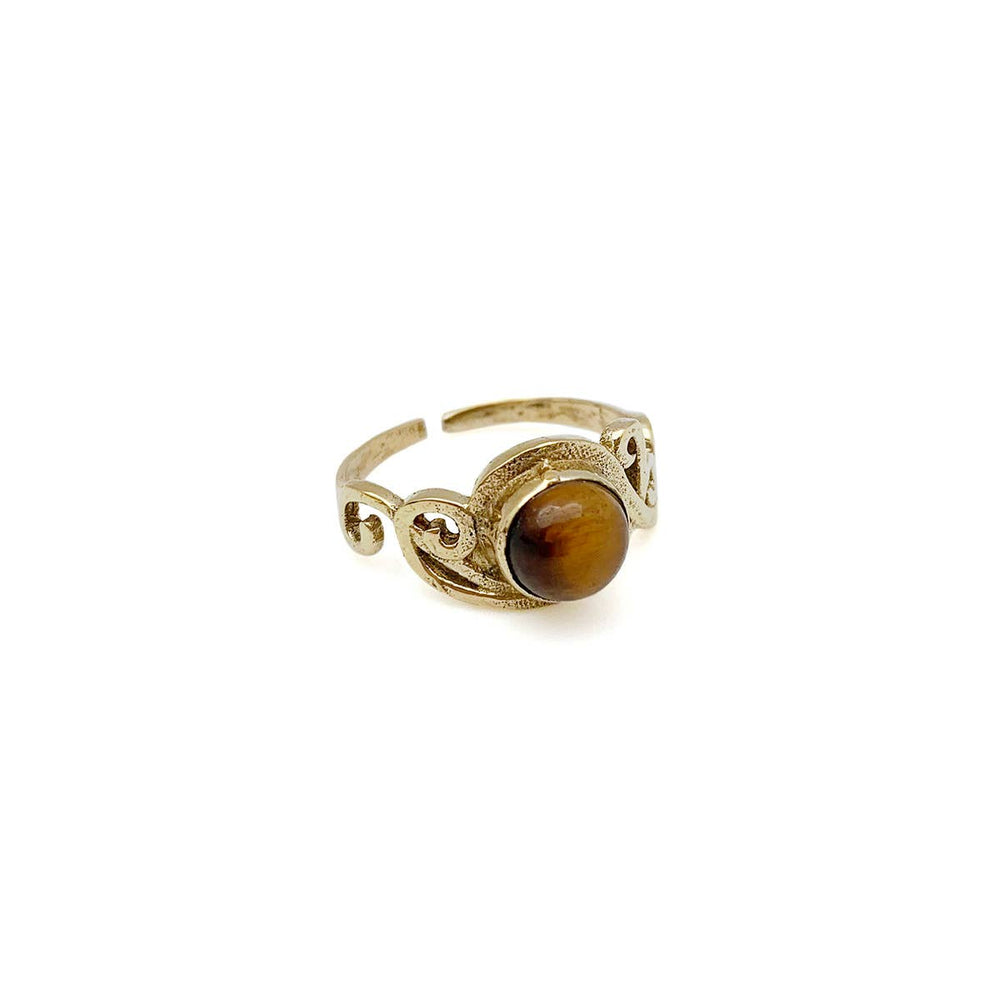 Tanvi Gold with Tigerseye Ring