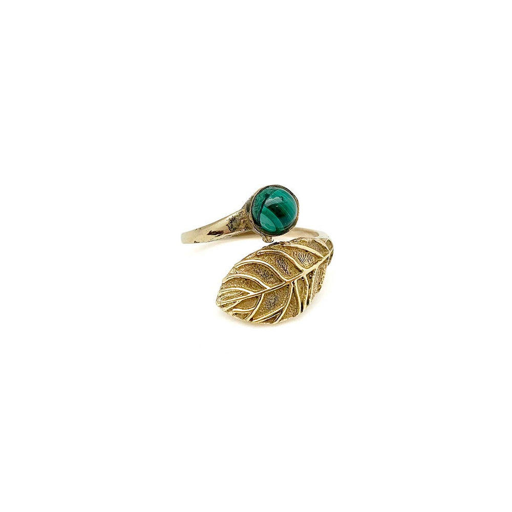 Gold with Malachite Ring