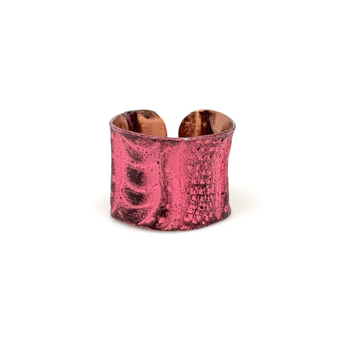 Coral Waves Copper Patina Ring