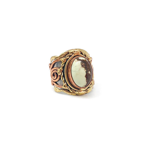 Lemon Chrysoprase Stone Ring