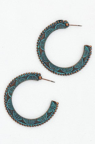 Patina Copper Earrings